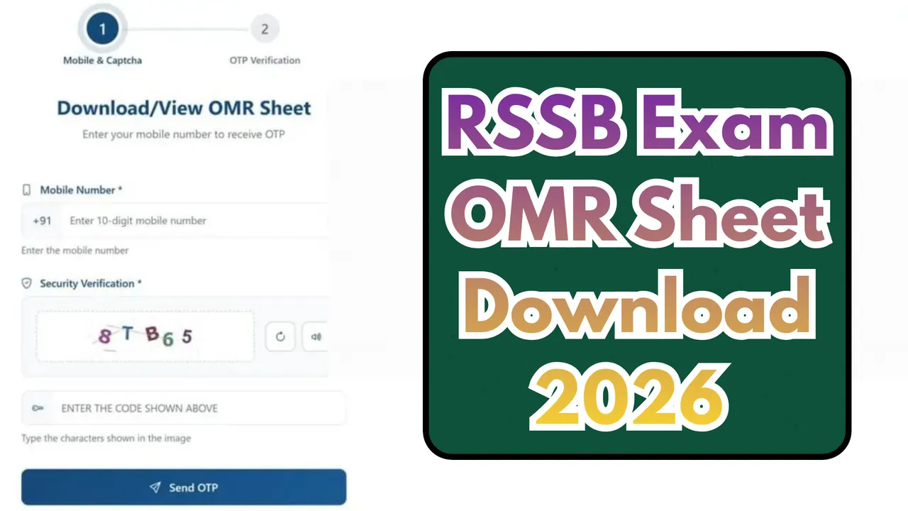 RSSB Exam OMR Sheet Download 2026 – Direct Link to Download Rajasthan Staff Selection Board OMR Answer Sheets