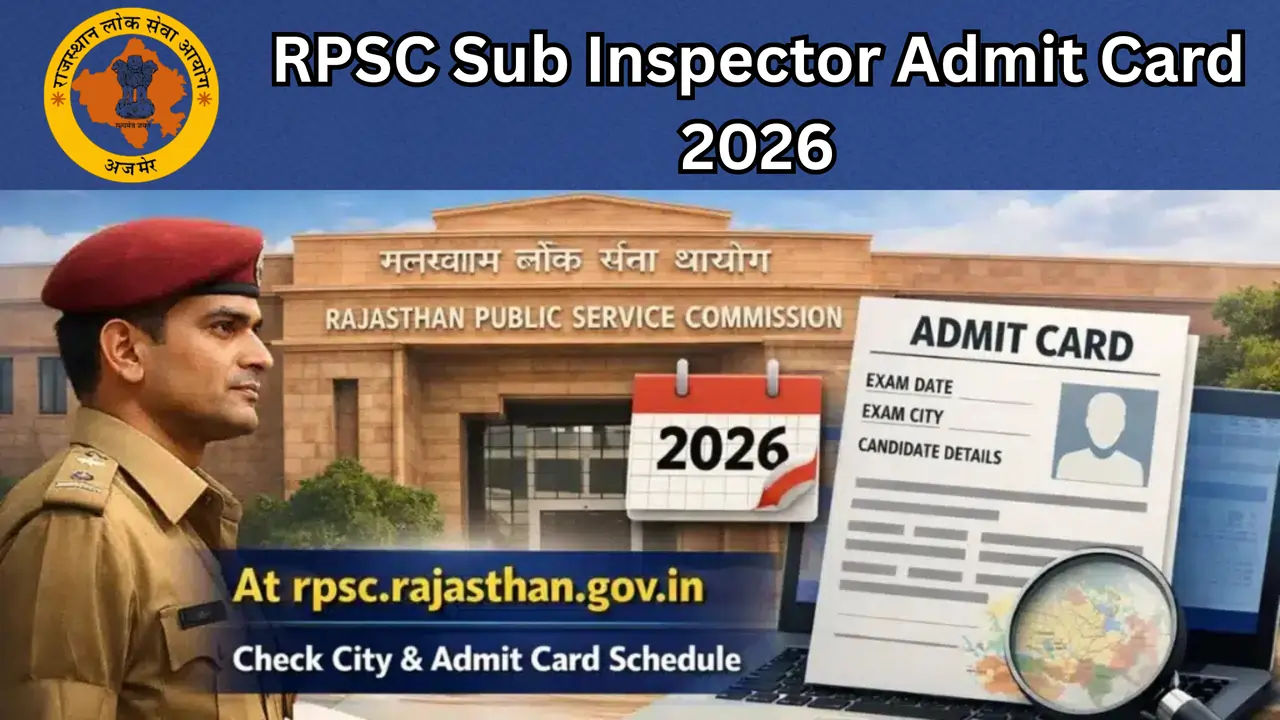 RPSC Sub Inspector Admit Card 2026