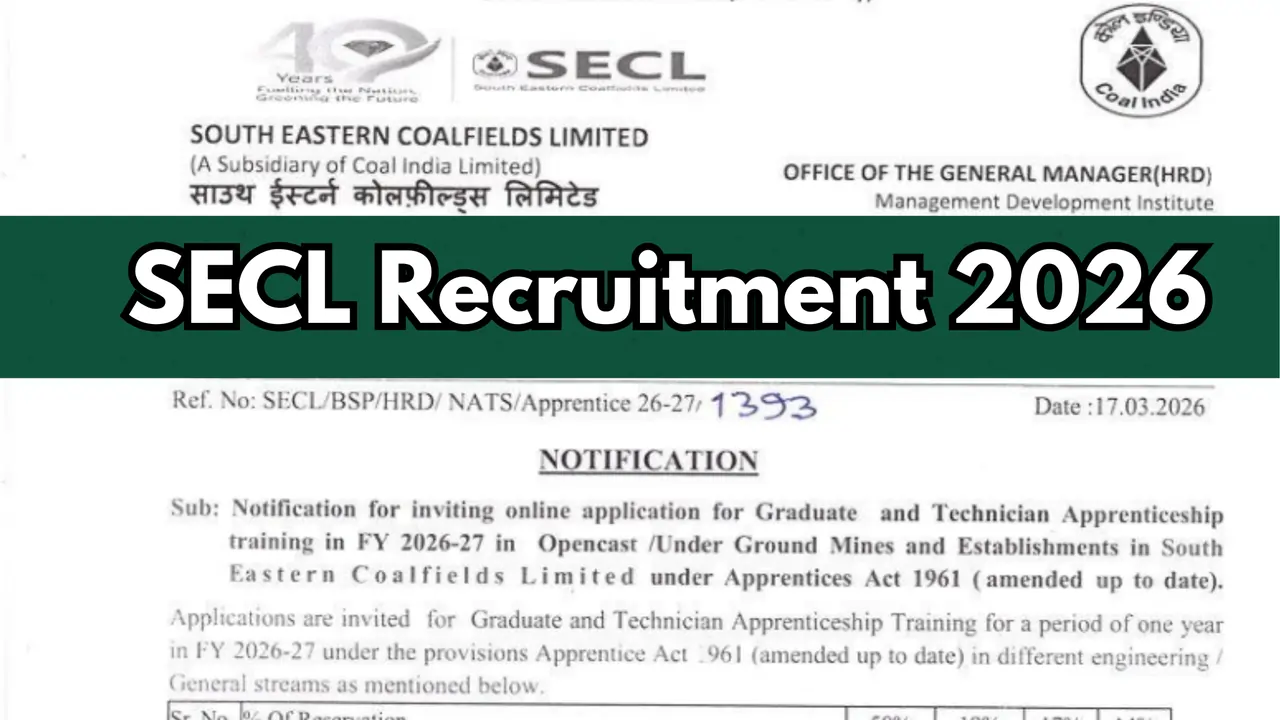 SECL Recruitment 2026