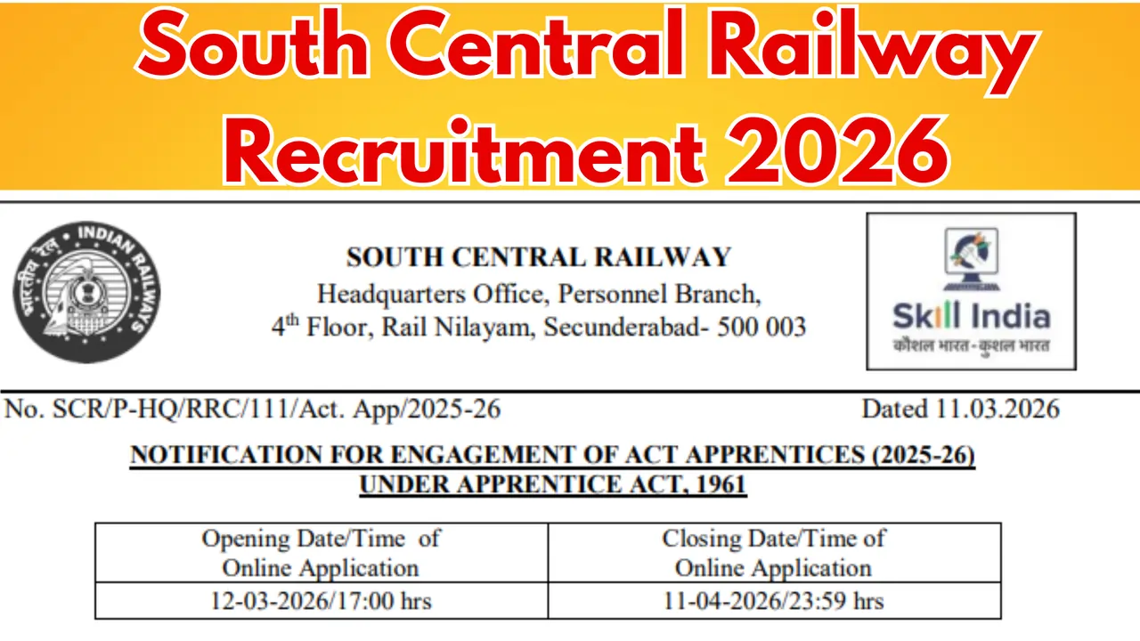 South Central Railway Recruitment 2026