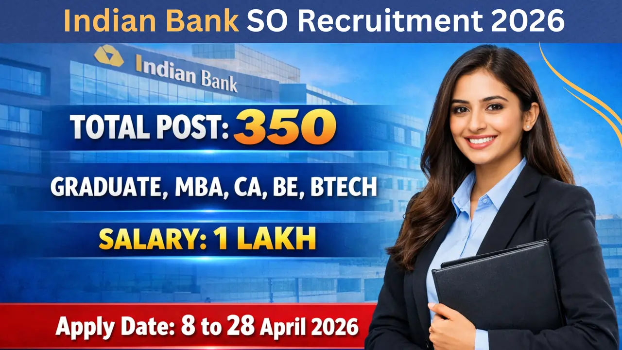 Indian Bank SO Recruitment 2026